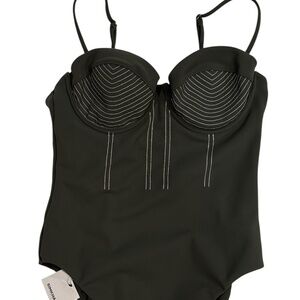 Simkhai Army Green One Piece Swimsuit